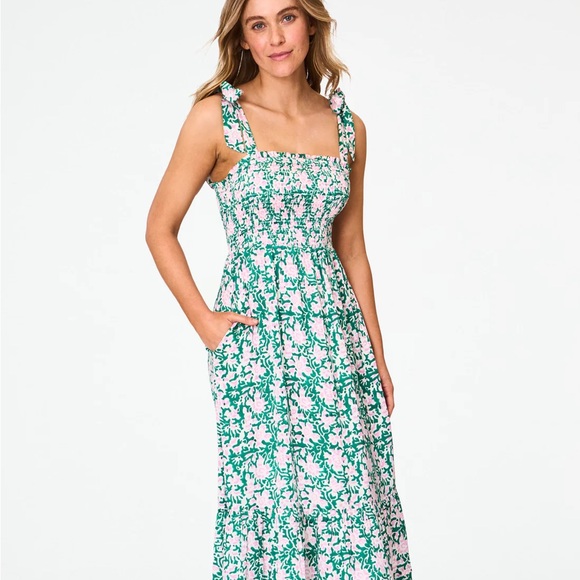 Roller Rabbit Endah Floral Georgina Dress washable silk BNWT Sz XS - Picture 3 of 5